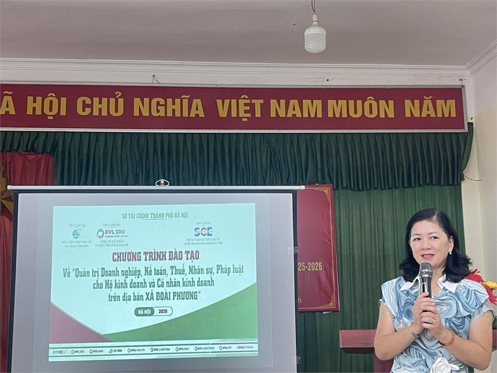 KHAI GIẢNG LỚP BỒI DƯỠNG KIẾN THỨC DÀNH CHO HỘ KINH DOANH TRÊN ĐỊA BÀN XÃ ĐOÀI DƯƠNG, THÀNH PHỐ HÀ NỘI.