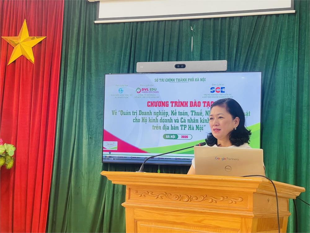 TỔ CHỨC LỚP BỒI DƯỠNG KIẾN THỨC DÀNH CHO HỘ KINH DOANH TRÊN ĐỊA BÀN XÃ PHÚC LỘC, THÀNH PHỐ HÀ NỘI.